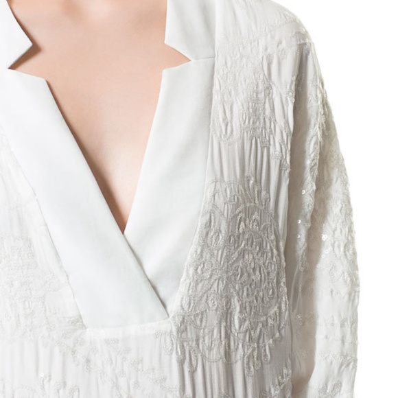 Zara white sequined tunic dress - Picture 6 of 12